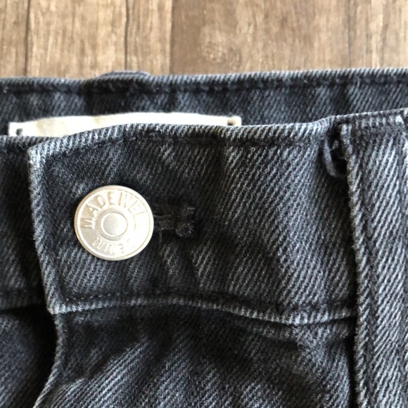 Madewell Rigid Denim A-Line Mini Black Skirt in Lunar Wash 29 - Picture 5 of 8